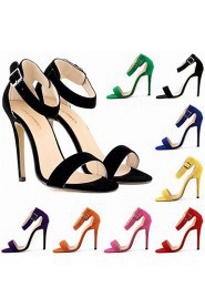 Women's Shoes Fabric Stiletto Heel Heels Sandals Party & Evening / Dress / CasualBlack / Blue / Yellow / Green / Purple