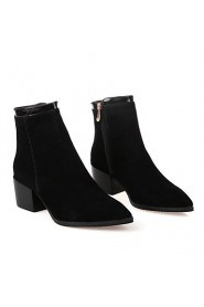 Women's Shoes Leather Low Heel Riding Boots Fashion Boots Comfort Pointed Toe Boots Dress More Colors Available