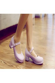 Women's Shoes Leatherette Chunky Heel Heels Heels Outdoor / Office & Career / Party & Evening