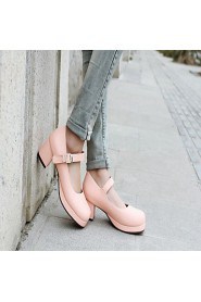 Women's Shoes Leatherette Chunky Heel Heels Heels Outdoor / Office & Career / Party & Evening