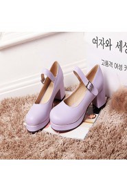 Women's Shoes Leatherette Chunky Heel Heels Heels Outdoor / Office & Career / Party & Evening