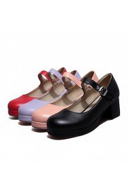 Women's Shoes Leatherette Chunky Heel Heels Heels Outdoor / Office & Career / Party & Evening