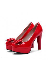 Women's Shoes Stiletto Heel Heels/Platform/Round Toe Heels Party & Evening/Dress Black/Red/White