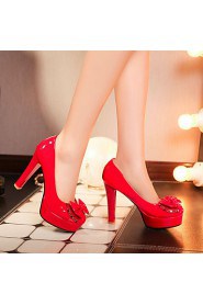 Women's Shoes Stiletto Heel Heels/Platform/Round Toe Heels Party & Evening/Dress Black/Red/White