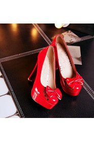 Women's Shoes Stiletto Heel Heels/Platform/Round Toe Heels Party & Evening/Dress Black/Red/White