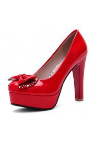 Women's Shoes Stiletto Heel Heels/Platform/Round Toe Heels Party & Evening/Dress Black/Red/White