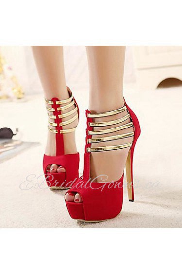 Women's Shoes Peep Toe Stiletto Heel Sandals with Metal hollow out Shoes More Colors available