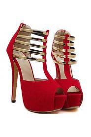 Women's Shoes Peep Toe Stiletto Heel Sandals with Metal hollow out Shoes More Colors available