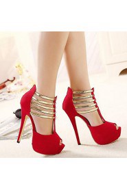 Women's Shoes Peep Toe Stiletto Heel Sandals with Metal hollow out Shoes More Colors available