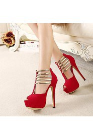 Women's Shoes Peep Toe Stiletto Heel Sandals with Metal hollow out Shoes More Colors available