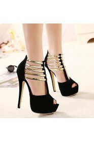 Women's Shoes Peep Toe Stiletto Heel Sandals with Metal hollow out Shoes More Colors available