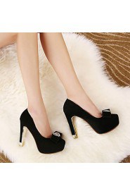 Sexy Heart Bowknot Set Drill Women's Wedding Cusp Stiletto Heel Platform Pumps/Heels Shoes