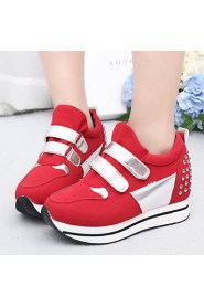 Women's Shoes PU Flat Heel Wedges / Boat Fashion Sneakers Outdoor / Athletic / Casual Red / Gray