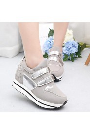 Women's Shoes PU Flat Heel Wedges / Boat Fashion Sneakers Outdoor / Athletic / Casual Red / Gray