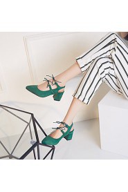 Women's Shoes Heel Heels / Pointed Toe Sandals / Heels Outdoor / Dress / Casual Black / Green / Red