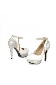 Women's Shoes Stiletto Heel Heels/Platform/Round Toe Pumps/Heels Wedding/Party & Evening/Dress Black/Red/White