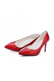 Women's Shoes Leatherette Stiletto Heel Heels Heels Office & Career / Dress / Casual Blue / Red / Silver / Gold