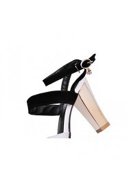 Women's Shoes Leatherette Chunky Heel Heels Heels Wedding / Office & Career / Dress Black / Red / White / Beige