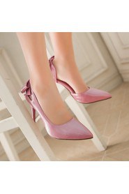 Women's Shoes Leatherette Stiletto Heel Heels Heels / Dress / Casual Black / Pink / Purple / Red / Almond