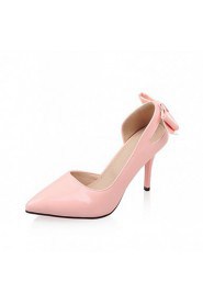 Women's Shoes Leatherette Stiletto Heel Heels Heels / Dress / Casual Black / Pink / Purple / Red / Almond