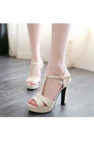 Women's Shoes Heel Heels / Peep Toe / Platform Sandals / Heels Office & Career / Dress / Casual Green / Pink / Beige