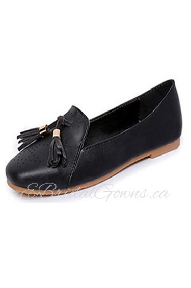 Women's Shoes Leatherette Flat Heel Comfort / Ballerina Flats Office & Career / Work & Duty / Casual Black / White