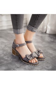 Women's Shoes Chunky Heel Peep Toe / Open Toe Sandals Party & Evening / Dress / Casual Black / Blue/ Gray / Orange