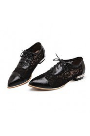 Women's Shoes Synthetic Low Heel Pointed Toe Oxfords Casual Black/Pink/White