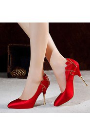 Women's Wedding Shoes Heels/Platform/Closed Toe Heels Wedding/Party & Evening/Dress Black/Red/White/Champagne