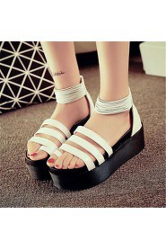 Women's Shoes Platform Peep Toe / Creepers Sandals Office & Career / Party & Evening Black / White