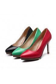 Women's Shoes Leatherette Stiletto Heel Heels Heels Wedding / Office & Career / Party & Evening Black / Green / Red