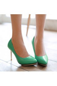 Women's Shoes Leatherette Stiletto Heel Heels Heels Wedding / Office & Career / Party & Evening Black / Green / Red