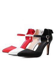 Women's Shoes Stiletto Heel/D'Orsay & Two-Piece/Pointed Toe Heels Wedding Shoes/Party & Evening/Dress Black/Red