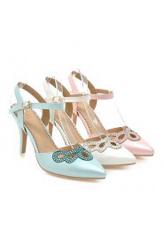 Women's Shoes Stiletto Heel Heels / Pointed Toe Heels Party & Evening / Dress / Casual Blue / Pink / White