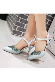 Women's Shoes Stiletto Heel Heels / Pointed Toe Heels Party & Evening / Dress / Casual Blue / Pink / White