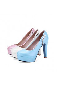 Women's Shoes Stiletto Heels/Platform/Round Toe Heels Party & Evening/Dress Blue/Purple/White