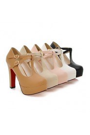 Women's Shoes Round Toe Chunky Heel Platform Pumps Shoes More Colors available