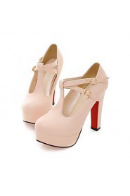 Women's Shoes Round Toe Chunky Heel Platform Pumps Shoes More Colors available