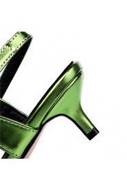 Women's Shoes Low Heel Pointed Toe / Open Toe Heels Party & Evening / Dress / Casual Green / Pink / Red / Silver / Gold