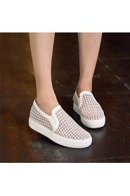 Women's Shoes Platform Platform / Comfort Loafers Outdoor / Dress / Casual Black / Pink / White