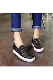 Women's Shoes Platform Platform / Comfort Loafers Outdoor / Dress / Casual Black / Pink / White