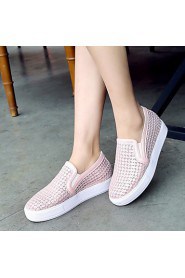 Women's Shoes Platform Platform / Comfort Loafers Outdoor / Dress / Casual Black / Pink / White