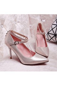 Women's Shoes Stiletto Heel Heels / Pointed Toe Heels Wedding / Party & Evening / Dress Black / Silver / Gold