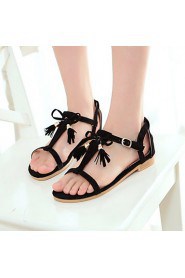 Women's Shoes Flat Heel Comfort Sandals Office & Career/Dress Black/Blue/Pink/Red/Beige