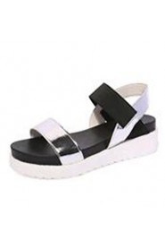 Women's Shoes Leatherette Platform Creepers Sandals Outdoor / Casual Black / White / Silver