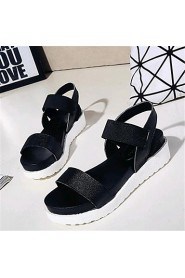 Women's Shoes Leatherette Platform Creepers Sandals Outdoor / Casual Black / White / Silver