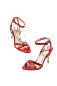 Women's Shoes Stiletto Heel Round Toe Sandals Dress Red / Silver / Gold