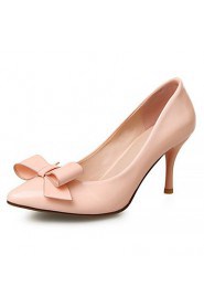 Women's Shoes Leatherette Chunky Heel Heels Heels Office & Career / Dress / Casual Blue / Pink / Beige