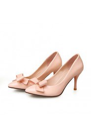 Women's Shoes Leatherette Chunky Heel Heels Heels Office & Career / Dress / Casual Blue / Pink / Beige