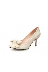 Women's Shoes Leatherette Chunky Heel Heels Heels Office & Career / Dress / Casual Blue / Pink / Beige